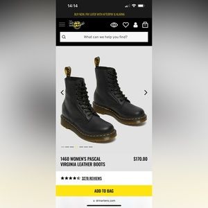 1460 Women’s Pascal Virginia Leather Doc Martens